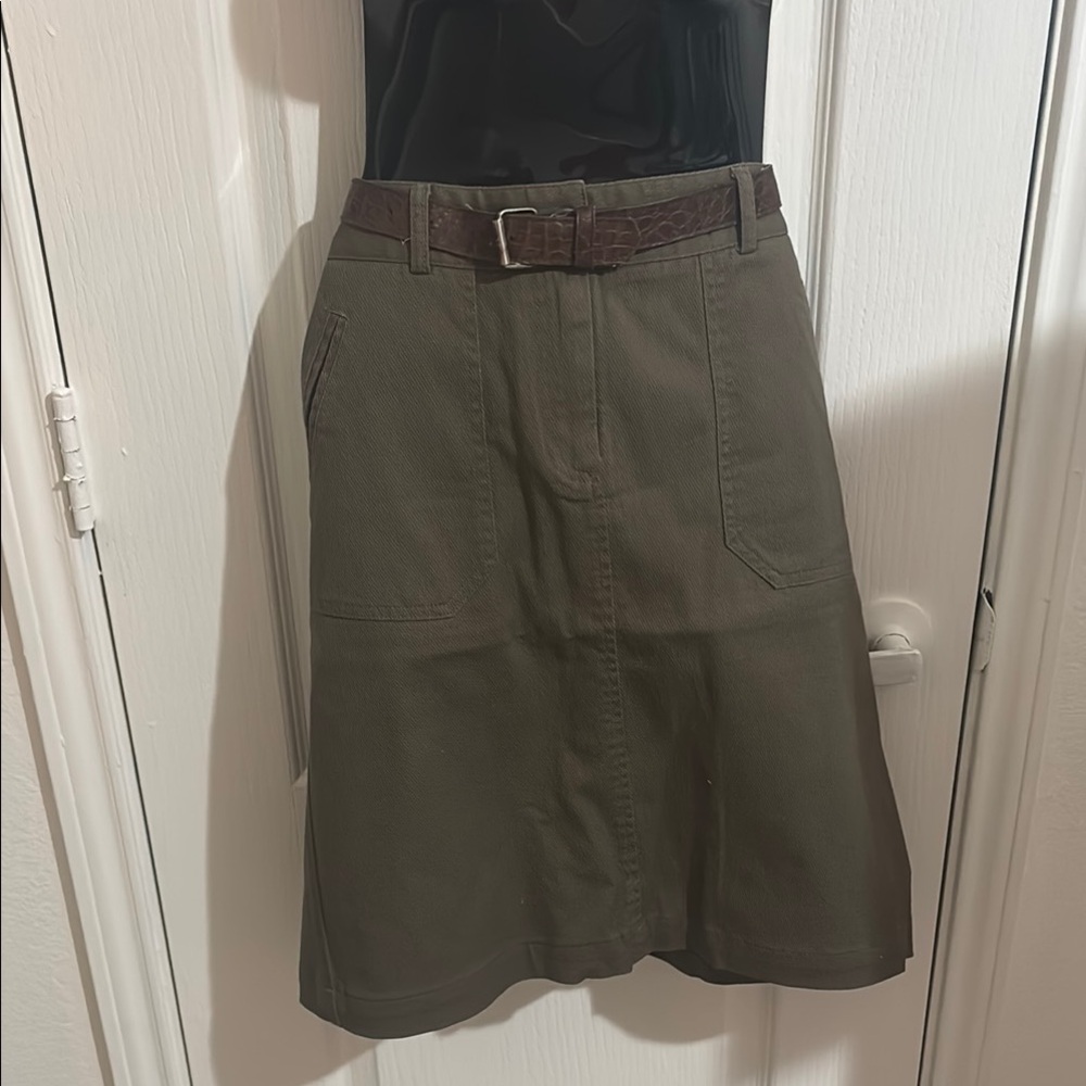 Y2K Christopher & Banks Brown Cargo Skirt